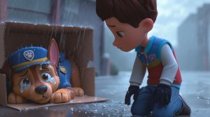 😭 Райдер нашел брошенного щенка Гонщика 🥰 Добрая песенка для детей с Щенячий Патруль