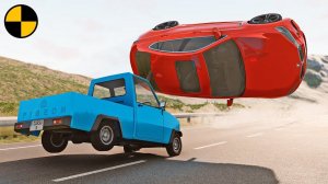 БЕЗУМНЫЕ ТРЮКИ на ДОРОГАХ | BeamNG Drive - Эпичные сюжеты в игре