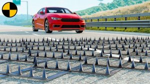 Автомобили VS Полицейские Шипы | BeamNG Drive