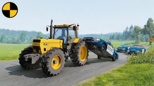 Трактор JCB VS Полиция | BeamNG Drive