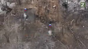 Уничтожение блиндажа противника силами наших штурмовиков ГрВ Запад.