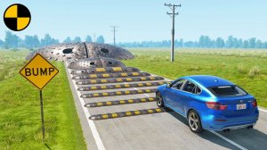 Автомобили VS Лежачие Полицейские Разной Высоты | BeamNG Drive