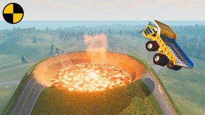 Автомобили VS Вулкан #3 | BeamNG Drive