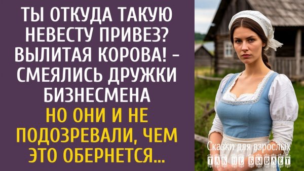 Истории из жизни Ты откуда такую невесту привез? Вылитая корова! - смеялись дружки богача…