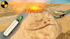 Автомобили VS Вулкан | BeamNG Drive