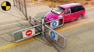 Автомобили VS Турникет | BeamNG Drive