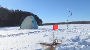 Рыбалка на безмотылку и на карманные жерлицы в глухозимье в мороз 9 февраля