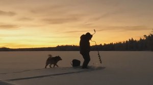 Рыбалка в Карелии. Первая рыбалка в 2026 г. Ночуем в палатке на льду.