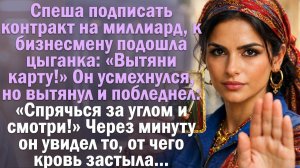Миллионер спешил подписать контракт. Но к нему подошла цыганка «Вытяни карту» Художественный рассказ