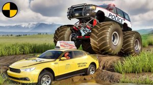 ХАОС МОНСТР-ТРАКОВ на ДОРОГАХ #3 | BeamNG Drive - Эпичные сюжеты в игре