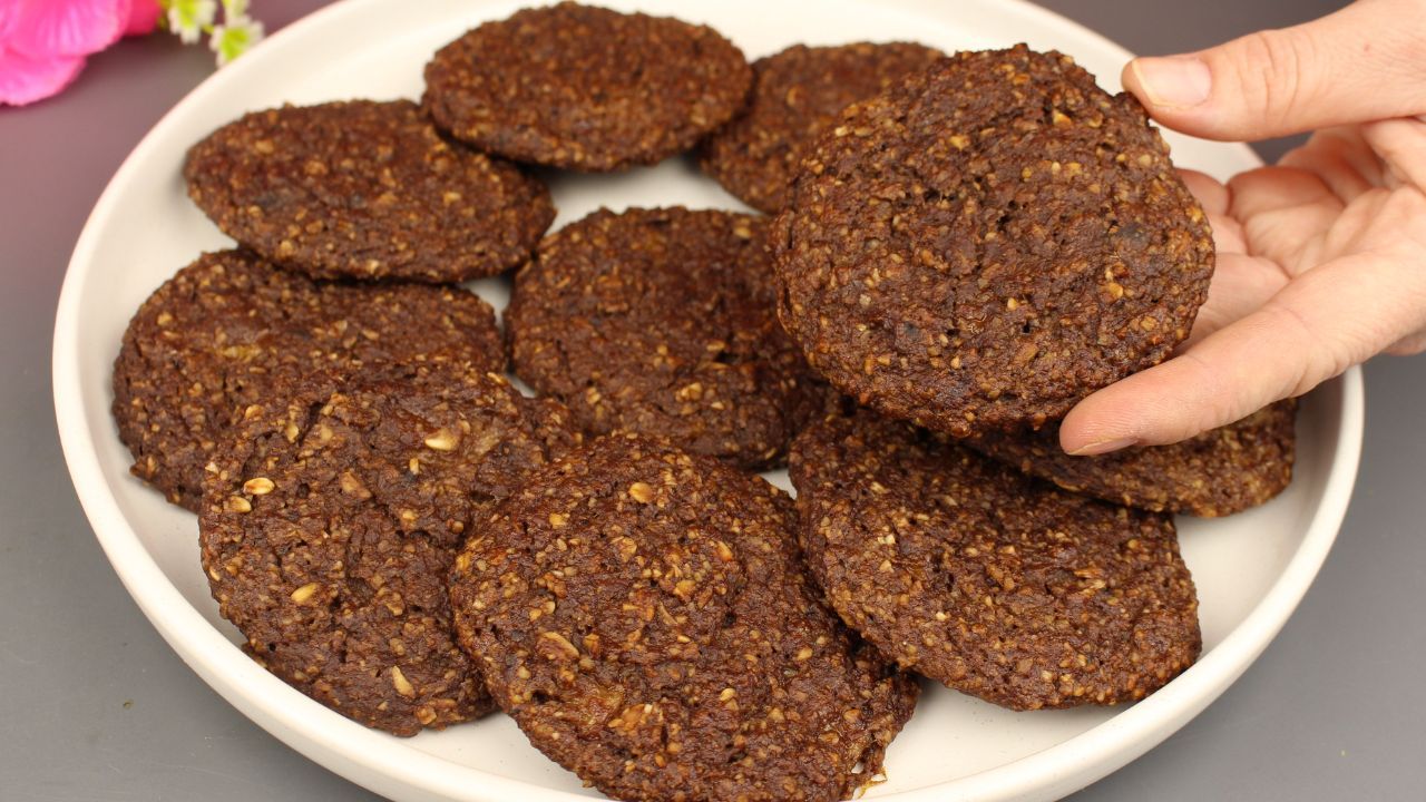 Постое овсяное печенье без муки и без сахара. Полезный рецепт шоколадно - овсяного печенья. смотреть онлайн