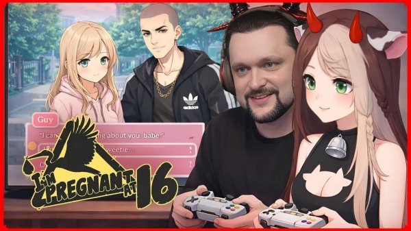 Смотрим новую новеллу I'm Pregnant at 16, но сначала играем в Рожку