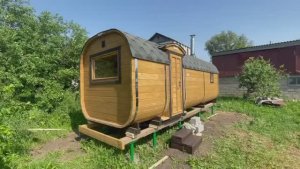 Баня бочка "Квадро" 6 метров с боковым входом купить в Лысково.