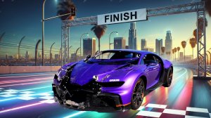 Востановление разбитой  Bugatti Chiron Pursport суперкар краш.