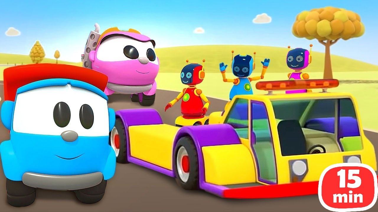 Грузовичок Лёва с друзьями-машинками паркует самолёт в ангар и печёт печенье смотреть онлайн