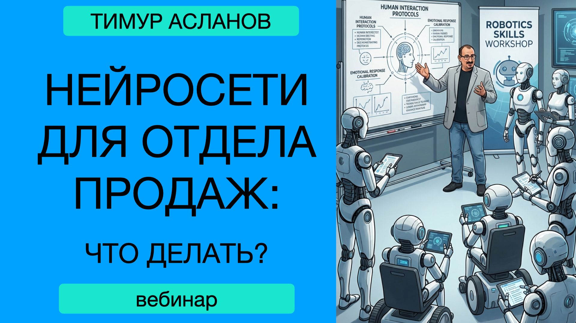 Нейросети в продажах: что делать. Тимур Асланов. Вебинар для руководителей отделов продаж смотреть онлайн