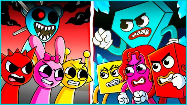 СПРАНКИ ПРОТИВ СПАСИ ФИГУРУ! (Sprunki, Save the Shapes) - GameToons Анимация | fReelaN SHOW