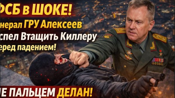 ФСБ в ШОКЕ! генерал ГРУ Алексеев Успел Втащить Киллеру перед падением!Не пальцем делан!