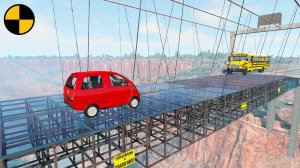 Автомобили VS Стеклянный мост| BeamNG Drive
