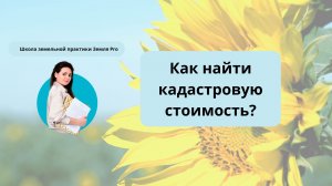 Как найти кадастровую стоимость?