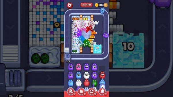 Прохождение 388 уровня Pixel Flow