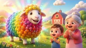 🧶 Бабушкино волшебное вязание! Баа-Баа, Черная овечка + сюрприз в виде радужной овечки 🌈 Детские