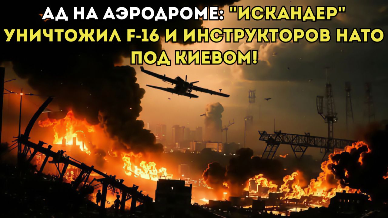 АД НА АЭРОДРОМЕ: "ИСКАНДЕР" УНИЧТОЖИЛ F-16 И ИНСТРУКТОРОВ НАТО ПОД КИЕВОМ! смотреть онлайн