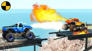 Лёд VS Огонь - Битва Монстр-Траков | BeamNG Drive