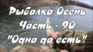 Рыбалка Осень. Часть - 90. "Одна да есть".
