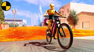 Лавовое Наводнение VS Велосипед | BeamNG Drive