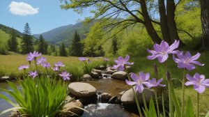 «Тихая река»🌊 — спокойная речная атмосфера для умиротворения, безмятежности и глубокого отдыха.