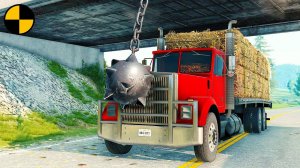 Автомобили VS Гигантский Цепной Молот | BeamNG Drive