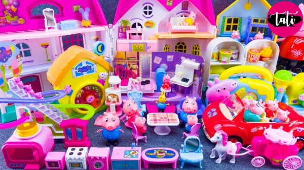 Играем в игрушки из мультика свинка Пеппа. Мультфильм для детей. ASMR АСМР