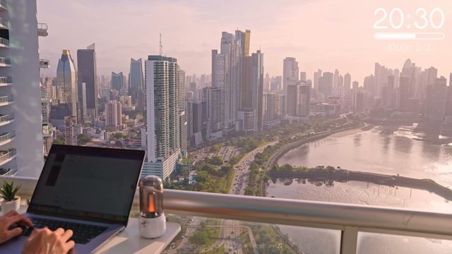 3-Hour Study With Me   Balcony Sunrise   Pomodoro 50-10   Relaxing Lo-Fi   Day 145