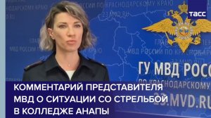 Комментарий представителя МВД о ситуации со стрельбой в колледже Анапы