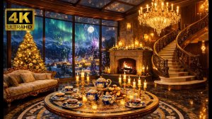 🌟 Камин 4К🌟Праздничный камин: ёлка, огонь и атмосфера новогоднего вечера🌟