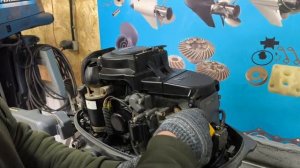 Арт 2298 Замер компрессии мотора Yamaha F15 2007 год.