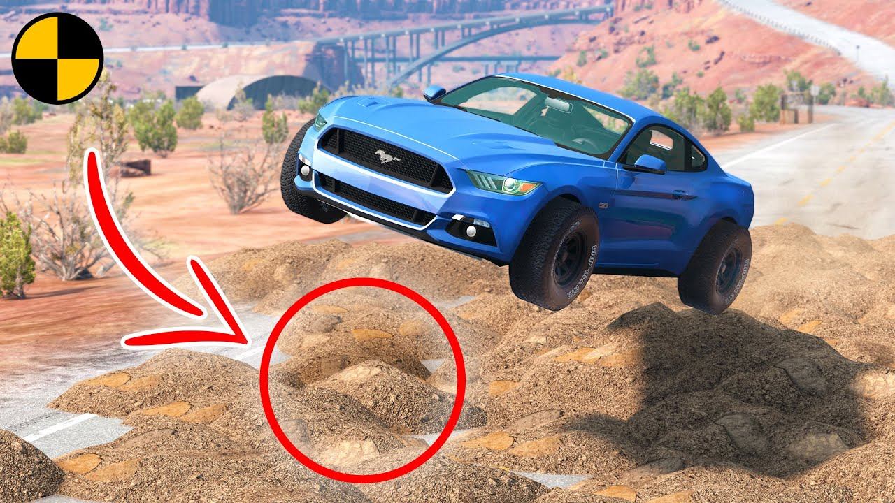 Cars Vs Sand Heaps  BeamNG Drive