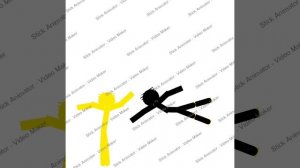 Жёлтый стикман против чёрного