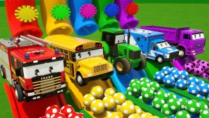 Машинки летают и прыгают! Развивающие мультики Машины помощники. Мультфильмы про машинки