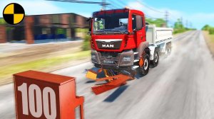 Cars vs 100 Pianos  BeamNG drive obstacle course experiment