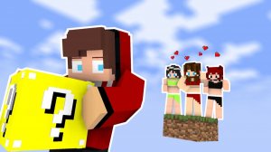 Джей Джей остался наедине с девочками и счастливыми блоками - Анимация для Майнкрафта