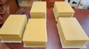 Вощина своими руками. Шаг 2. Прокатка и нарезка