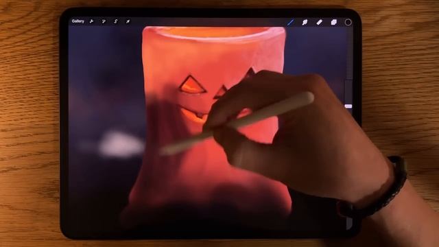 📹 PROCREATE Halloween pumpkin Candle DRAWING Tutorial in EASY steps смотреть онлайн