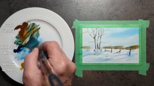 Easy and fun beginner watercolor demonstration. Wet into wet Birch Trees winter scene.