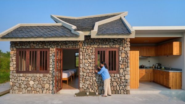 Молодая женщина построила роскошную виллу своей мечты всего за 292 дня. Бушкрафт