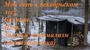 Мой день в декабрьском лесу. Балаган. Печь. Зимний минимализм.