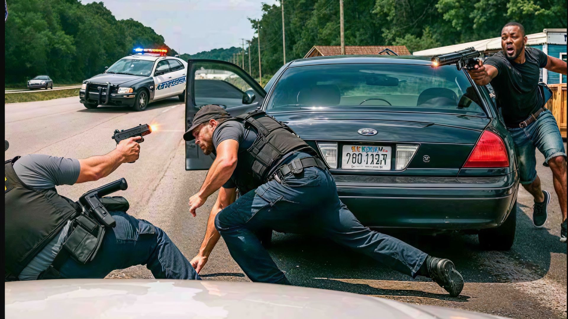 Подборка безумных погонь полиции США со стрельбой🚔