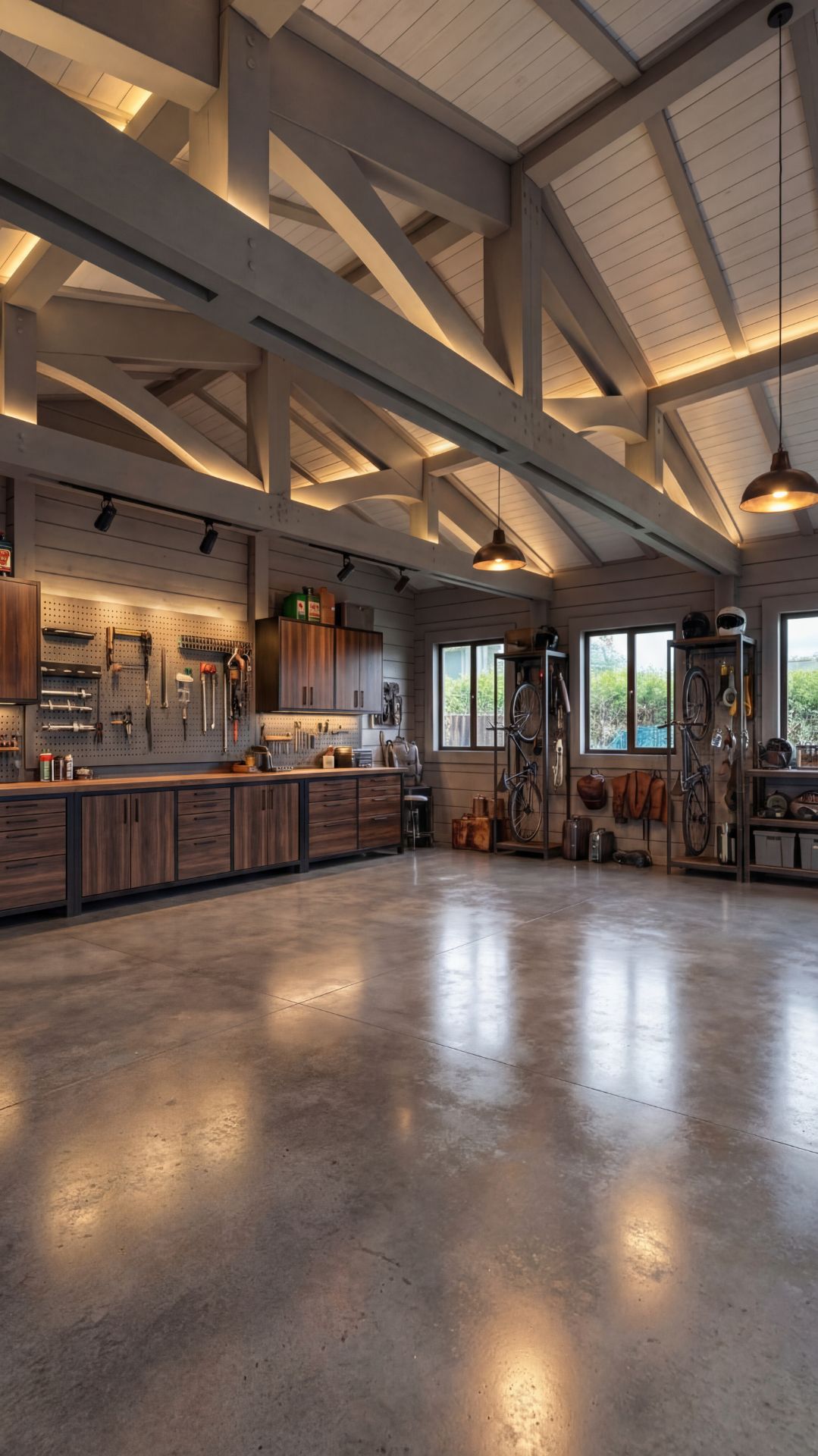 Даже гараж может выглядеть как часть архитектуры дома. Отделка гаража Завидово Гольф от ПАЛЕКС