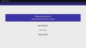 2.3. Wage Setting: Efficiency (No-Shirking) Wage
